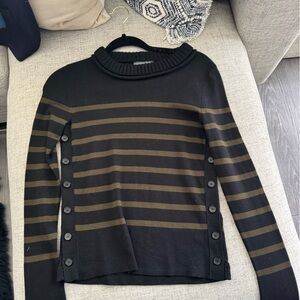 Alexander McQueen Black and Brown Striped Cardigan
